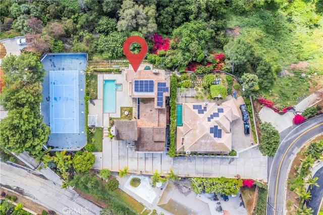 birds eye view of property