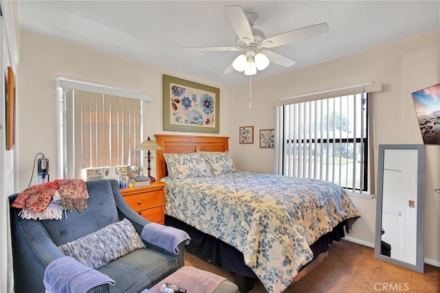 9706 Nan St, Pico Rivera, CA 90660 - bedroom featuring carpet, baseboards, and a ceiling fan