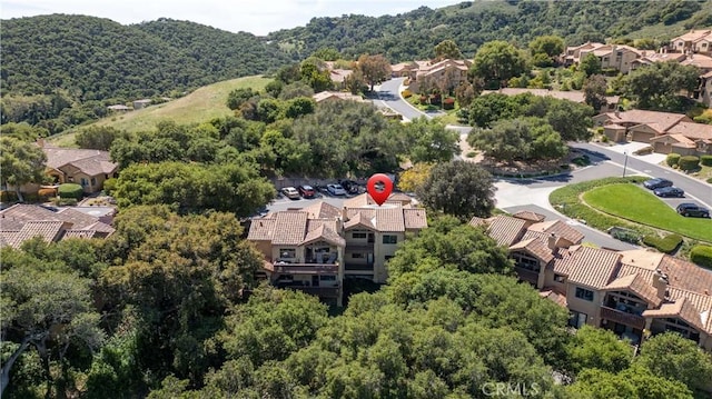 6405 Fiddleneck Ln, Avila Beach, CA 93424 - aerial view of residential area with mountains and a heavily wooded area