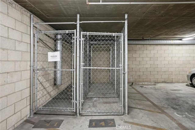 view of storage area