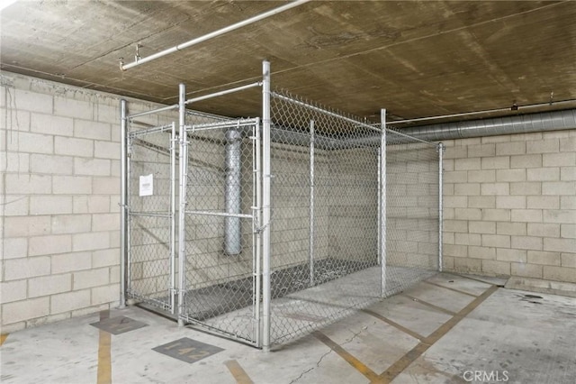 view of storage area