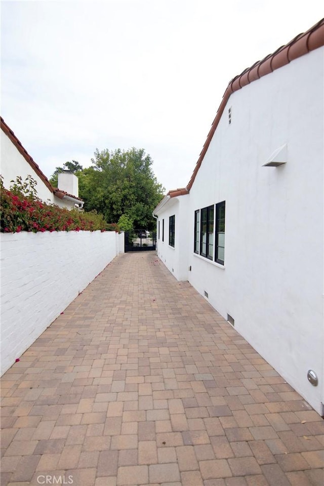 view of patio with fence