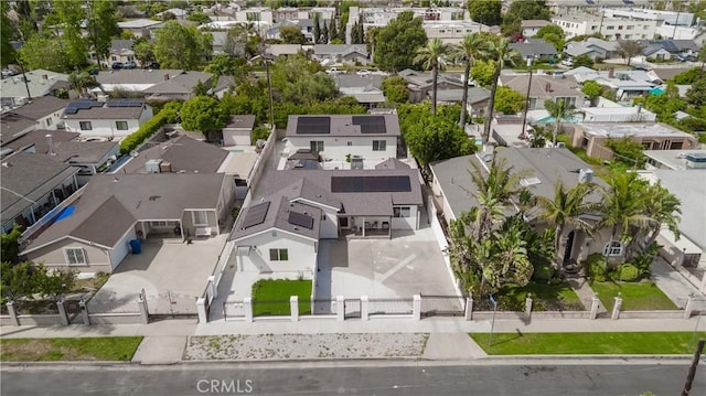 aerial view with a residential view