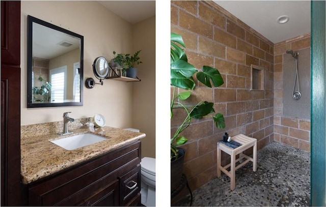 11080 Kayjay St, Riverside, CA 92503 - full bathroom featuring tiled shower, vanity, and toilet