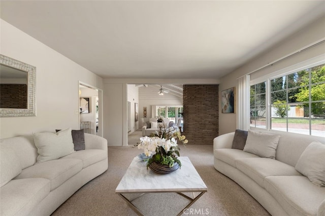 451 W Foothill Blvd, Arcadia, CA 91006 - living room featuring carpet and ceiling fan