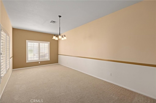 40949 Granite St, Palmdale, CA 93551 - empty room featuring carpet flooring and a chandelier