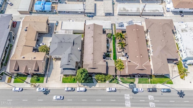drone / aerial view with a residential view