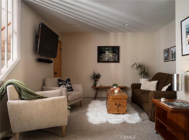 278 Mittry Ln, Lake Arrowhead, CA 92352 - carpeted living room featuring recessed lighting