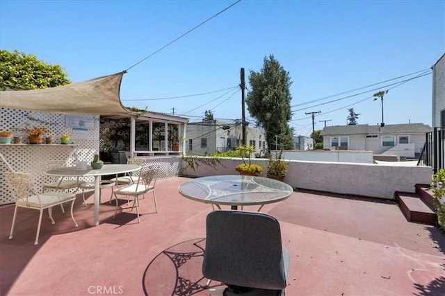 view of patio / terrace featuring outdoor dining area