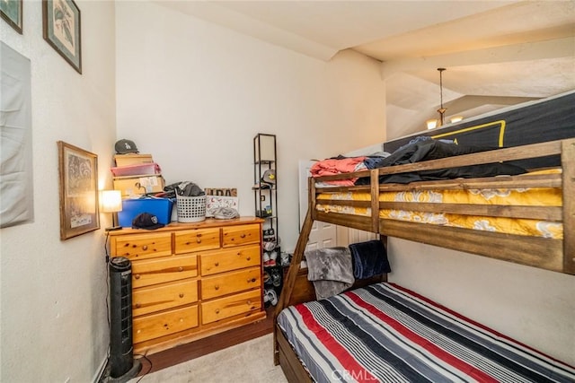 7120 Lyons Ave, Hesperia, CA 92345 - bedroom with carpet flooring and lofted ceiling