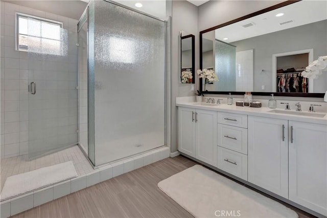 137 Lavender, Lake Forest, CA 92630 - bathroom featuring a sink, a shower stall, and visible vents