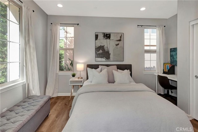 137 Lavender, Lake Forest, CA 92630 - bedroom featuring baseboards, recessed lighting, and wood finished floors