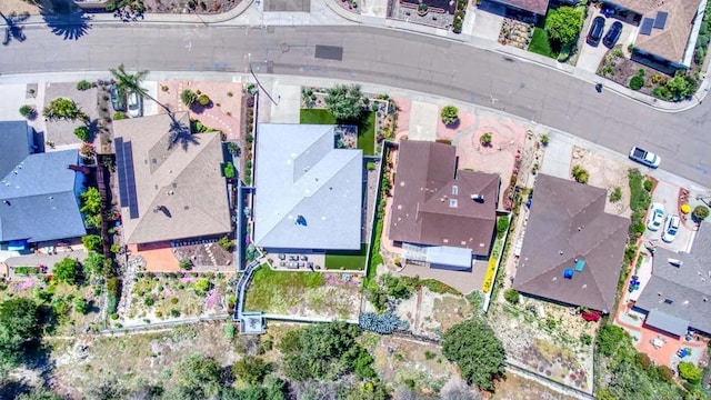 aerial view with a residential view