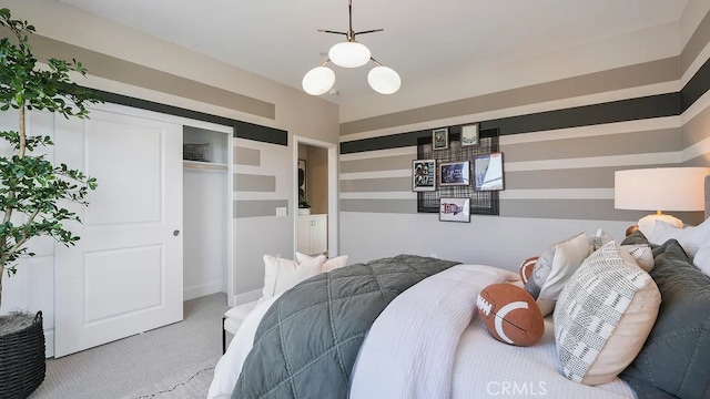 bedroom with carpet