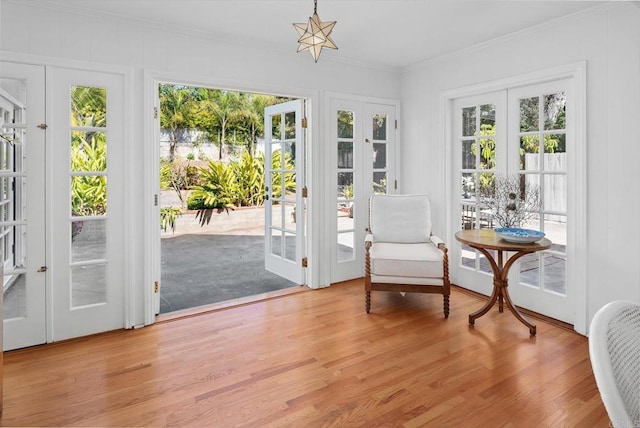 sunroom with french doors and a wealth of natural light