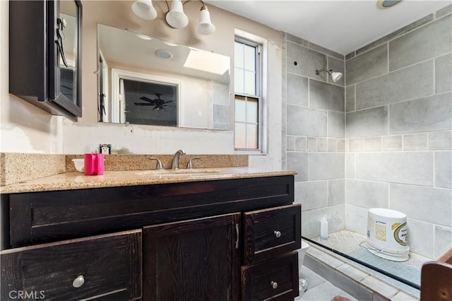 20780 Calle Rocio, Temecula, CA 92590 - full bathroom featuring a tile shower and vanity