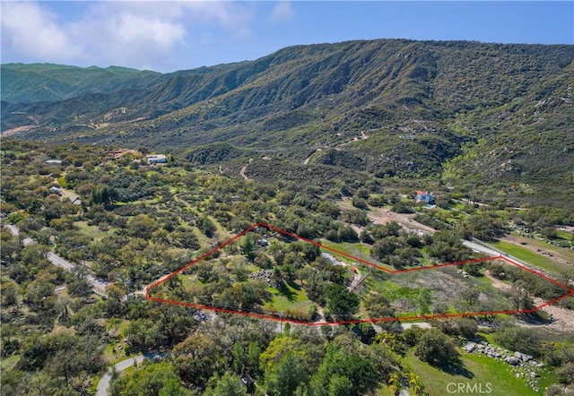 20780 Calle Rocio, Temecula, CA 92590 - aerial overview of property's location with property boundaries highlighted and mountains