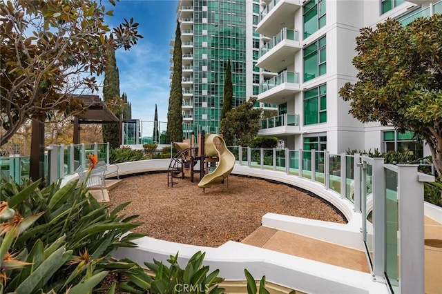 view of jungle gym