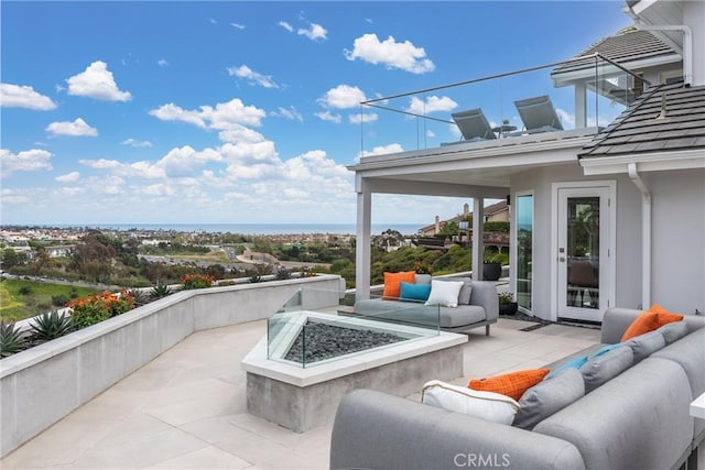 303 Calle Paisano, San Clemente, CA 92673 - view of patio / terrace featuring an outdoor living space with a fire pit