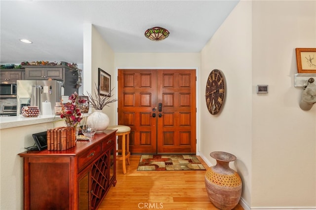 1316 Via Ln, Ranchita, San Marcos, CA 92069 - entrance foyer with light wood finished floors