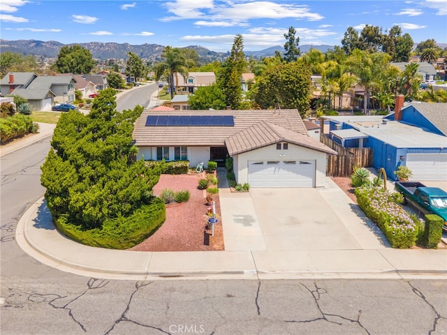 1316 Via Ln, Ranchita, San Marcos, CA 92069 - birds eye view of property featuring a residential view and a mountain view