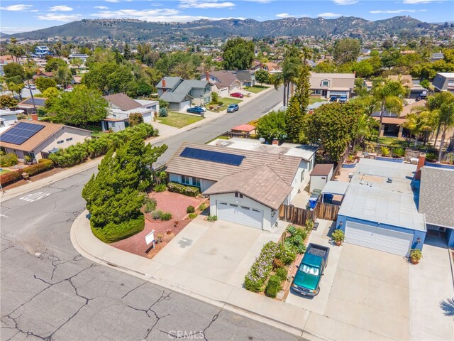 1316 Via Ln, Ranchita, San Marcos, CA 92069 - drone / aerial view featuring a residential view and a mountain view