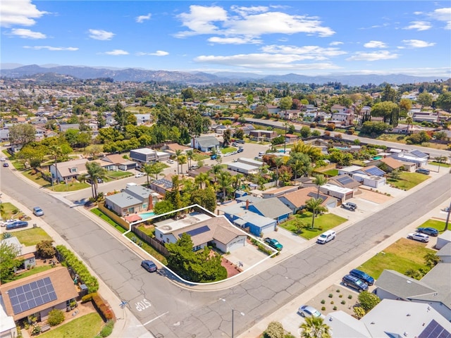 1316 Via Ln, Ranchita, San Marcos, CA 92069 - aerial view featuring a mountain view and a residential view