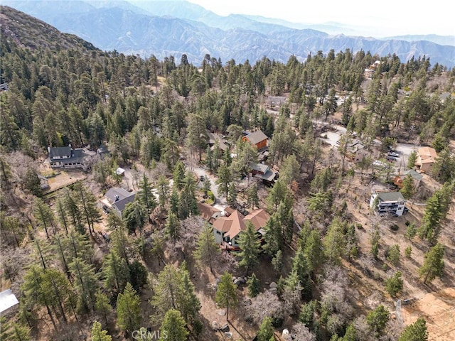 32424 Snowshoe Ln, Running Springs, CA 92382 - bird's eye view featuring a mountain view and a forest view