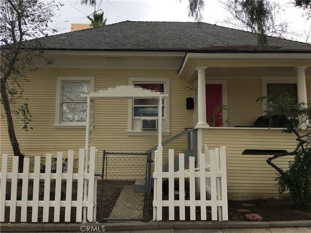 3499 Lemon St, Riverside, CA 92501 - view of front of house featuring a gate, roof with shingles, and fence