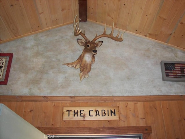 room details with wood walls