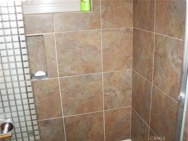 room details featuring tiled shower