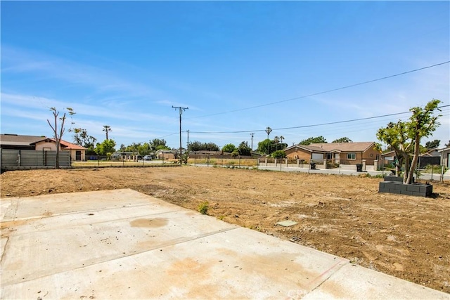 view of yard with a patio area and fence
