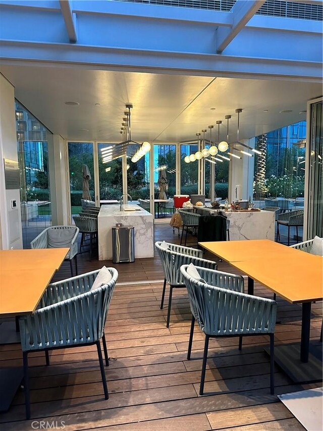 deck featuring outdoor dining space