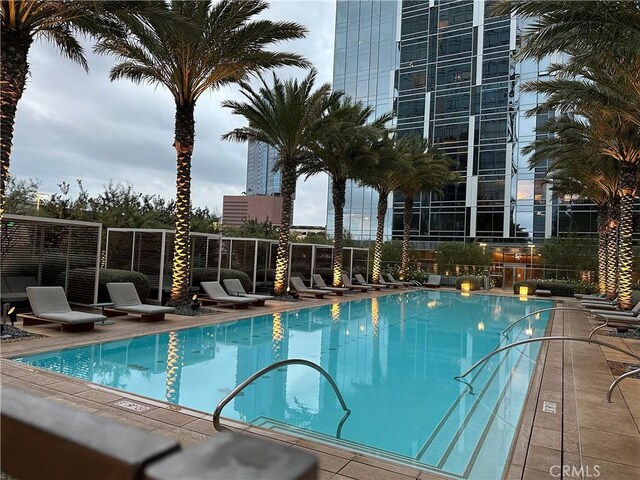 pool featuring fence