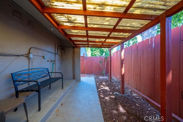 view of patio / terrace featuring a fenced backyard