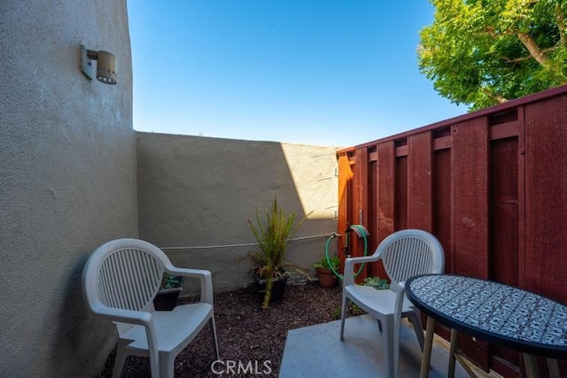view of patio / terrace with fence
