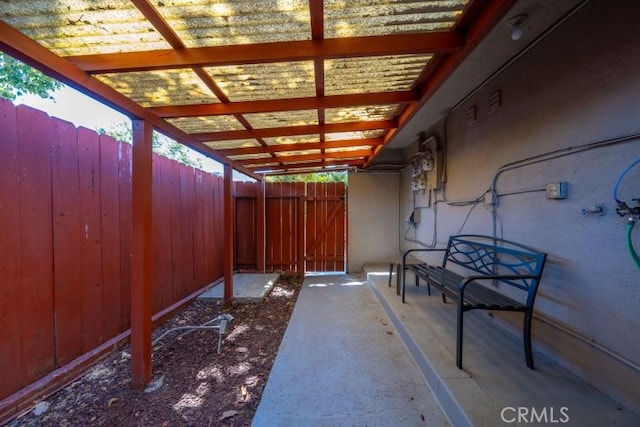 view of patio / terrace with fence