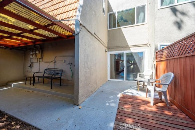 exterior space with fence