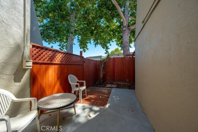 view of patio / terrace featuring a fenced backyard