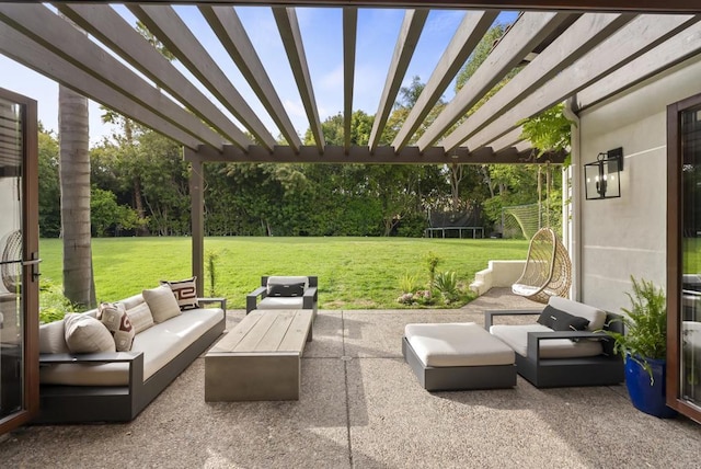 17182 Camino Acampo, Rancho Santa Fe, CA 92067 - view of patio with a pergola and an outdoor living space