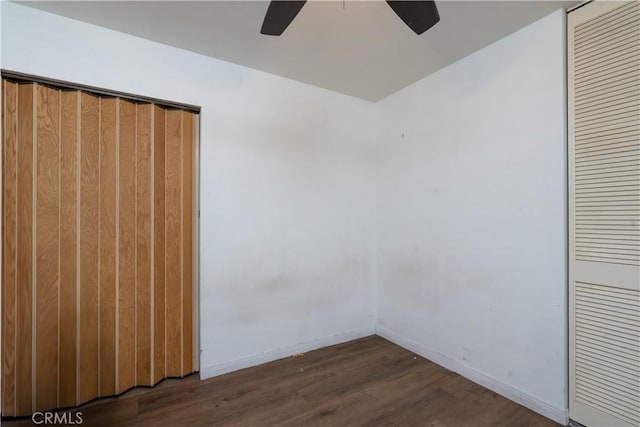 9810 Sharon Ave, Riverside, CA 92503 - spare room with a ceiling fan and wood finished floors