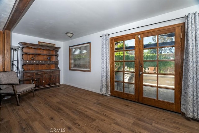 9810 Sharon Ave, Riverside, CA 92503 - unfurnished room with wood finished floors and french doors