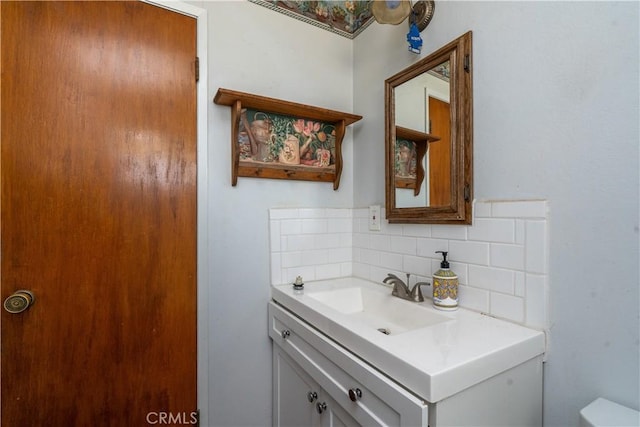 9810 Sharon Ave, Riverside, CA 92503 - half bath with backsplash and vanity
