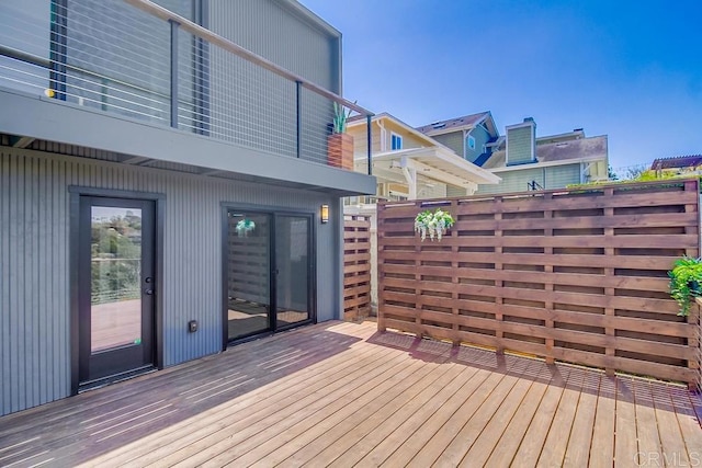 deck with fence