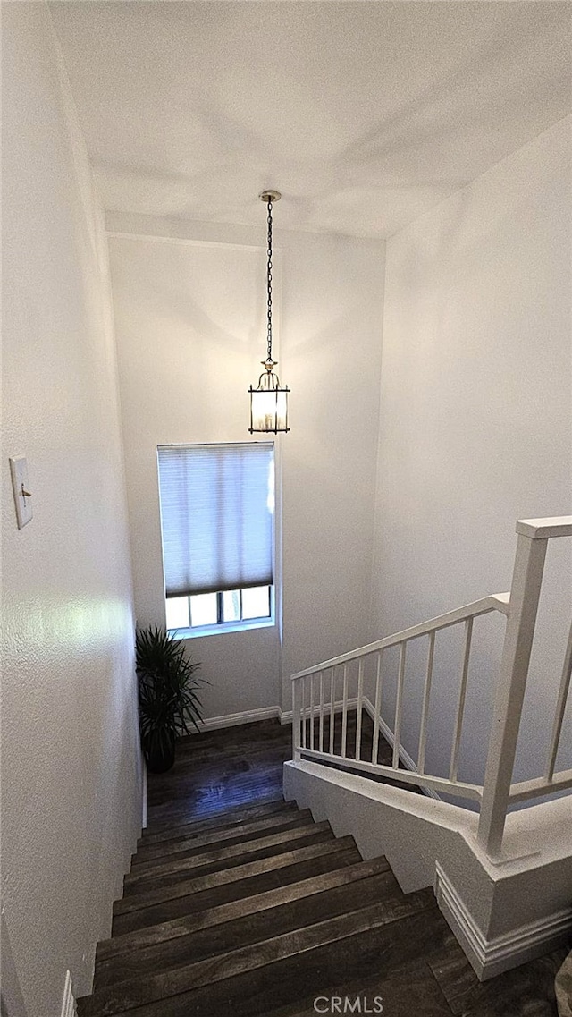 1921 Glenoaks Blvd Unit 196, San Fernando, CA 91340 - stairs with wood finished floors and a chandelier