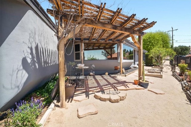 13784 Choco Rd, Apple Valley, CA 92307 - view of patio / terrace featuring a pergola