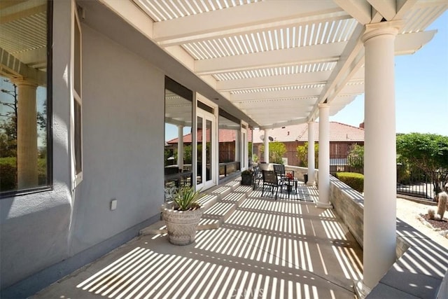 13784 Choco Rd, Apple Valley, CA 92307 - view of patio with a pergola and fence