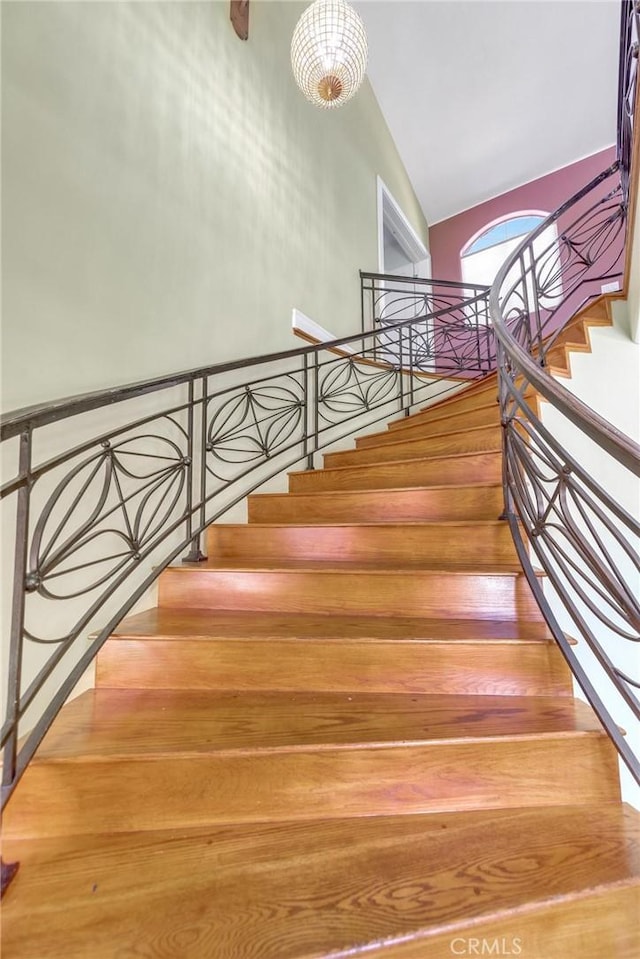 9371 Florence Ave, Downey, CA 90240 - stairs with vaulted ceiling
