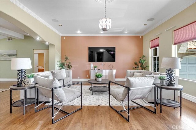 9371 Florence Ave, Downey, CA 90240 - living area with recessed lighting, baseboards, visible vents, and wood finished floors
