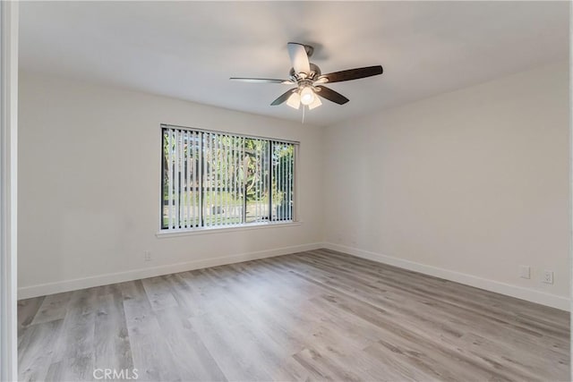 24511 Bridger Rd, Lake Forest, CA 92630 - empty room with a ceiling fan, light wood finished floors, and baseboards